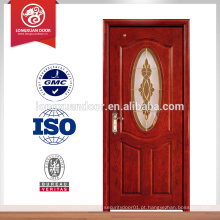 Fábrica de portas de vidro de madeira personalizadas, porta embutida de vidro, porta de madeira tradicional